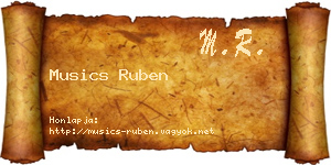 Musics Ruben névjegykártya